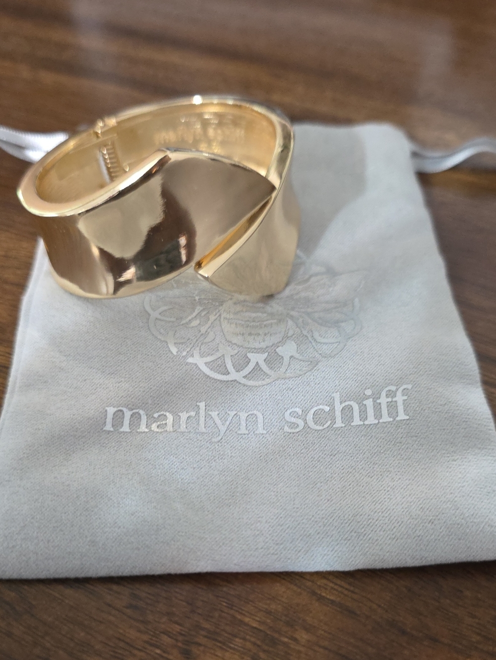 Marlyn Schiff Gold Fold-Style Cuff Bracelet